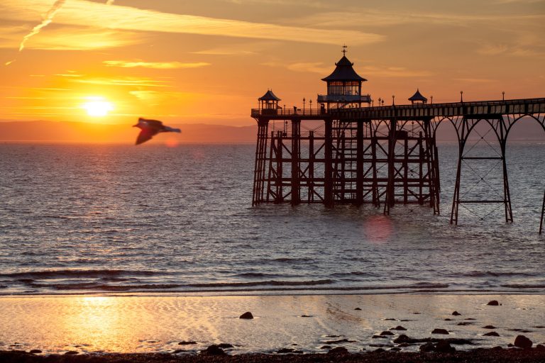 A view of Clevedon Pier at sundown by Paul Groom