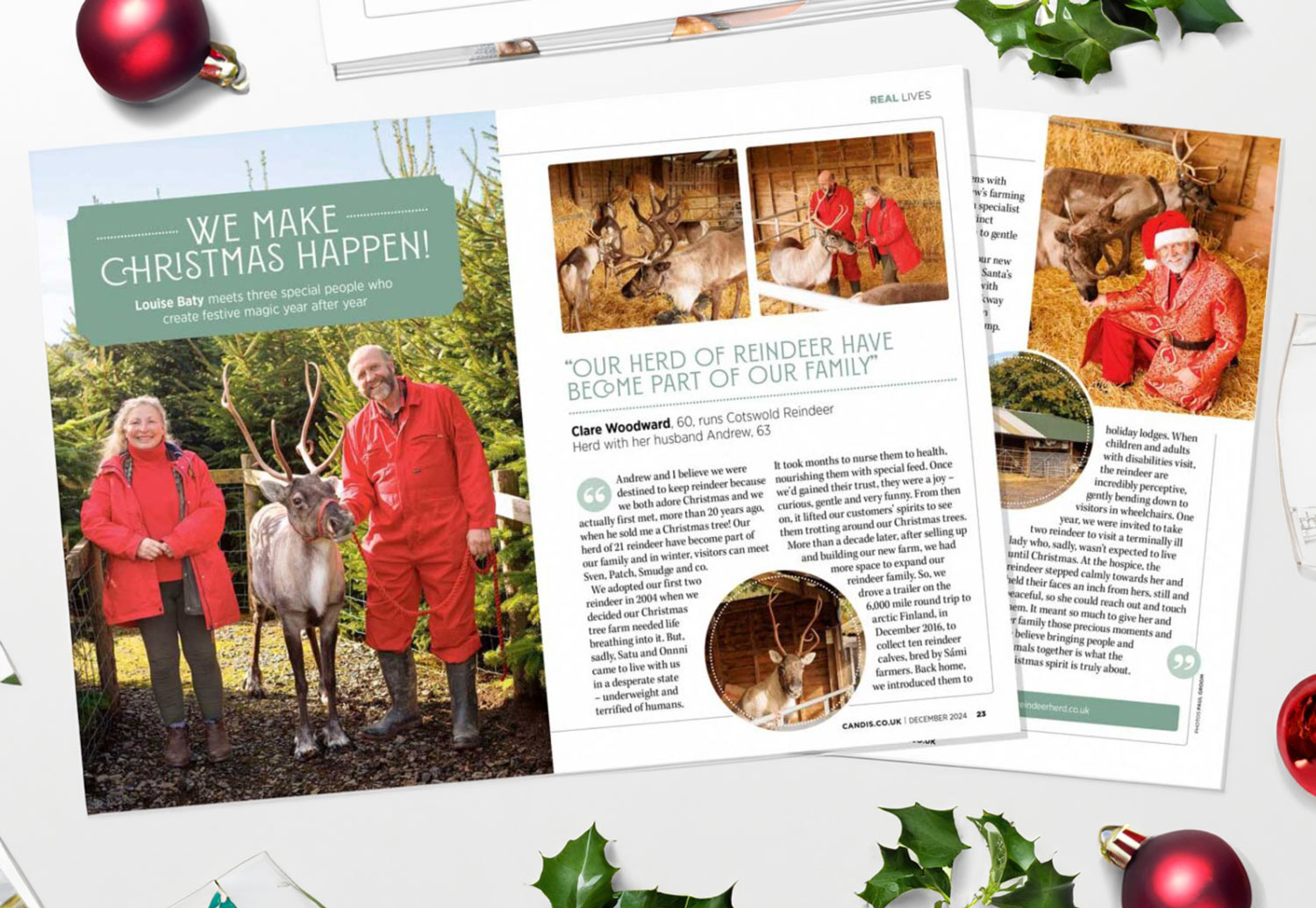 A magical Photo Session with the Cotswold Reindeer Herd